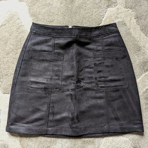 Faux-Suede Mini Skirt